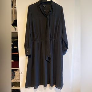 Target who what wear black dress with tie neck 1x